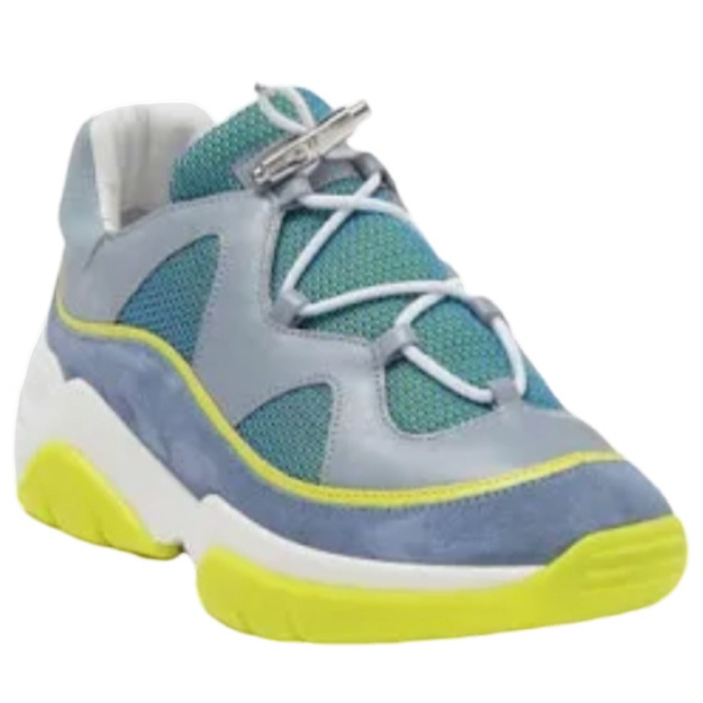 NWOB Longchamp Freeminder Blue Tennis Trainers - Sz EU 40 = US 9